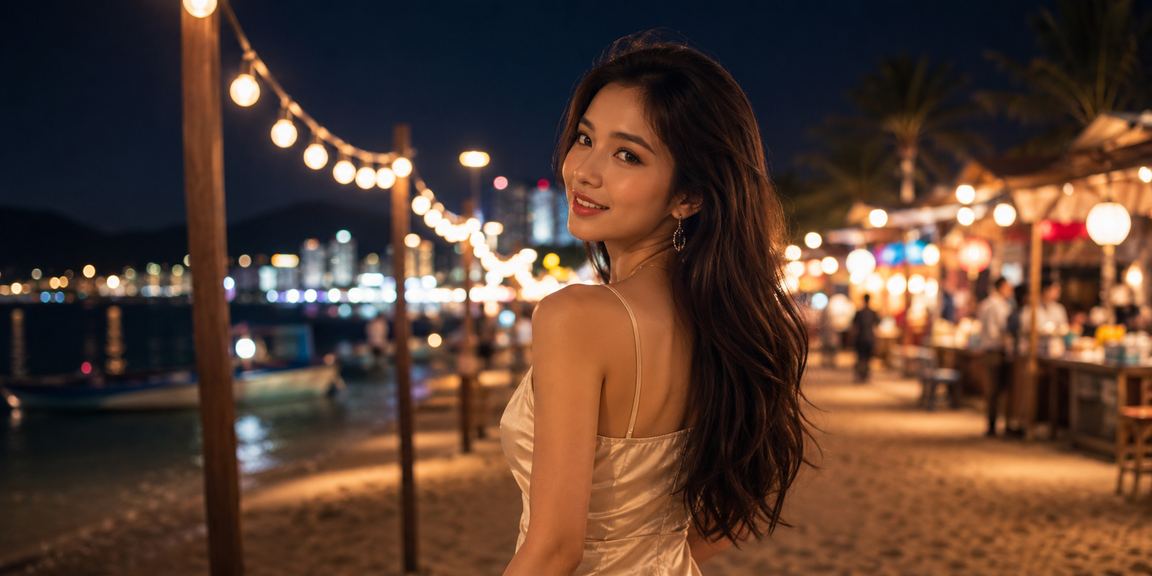 Không khí sôi động tại chợ đêm Nha Trang với màn hình hiển thị các sự kiện thể thao trực tiếp